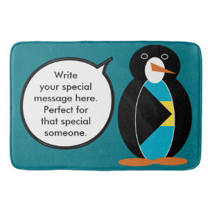 Bahamas Talking Ms Penguin  Bath Mat