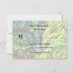 Bahamas - Tropical Waterfall RSVP Card