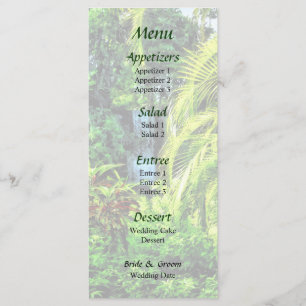 Bahamas - Tropical Waterfall Wedding Menu