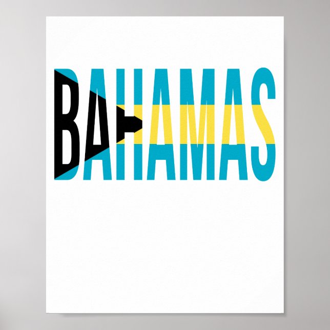 Bahamas Vacation Island Flag Poster (Front)