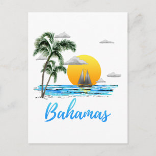 Bahamas Vacation Sailing Postcard