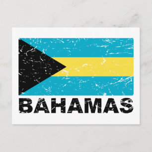 Bahamas Vintage Flag Postcard