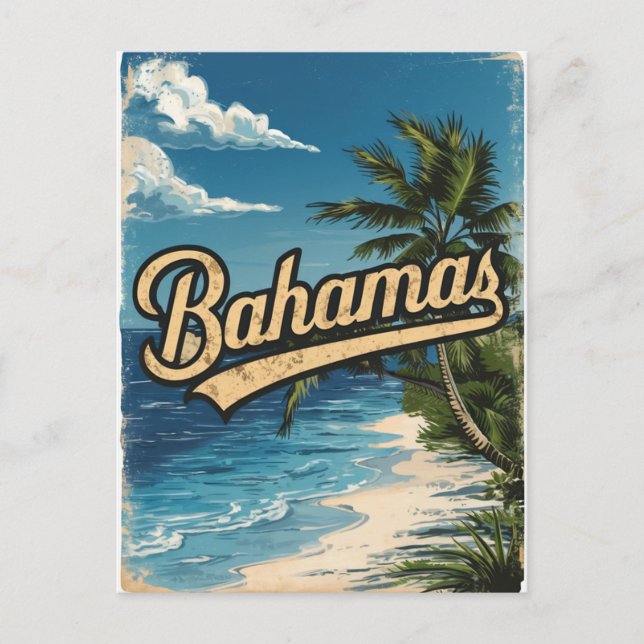 Bahamas Vintage Travel  Postcard (Front)