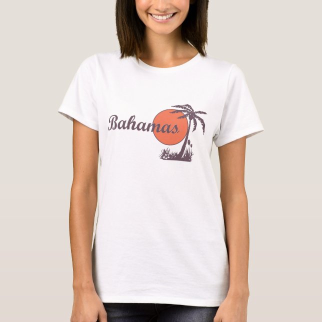 Bahamas Vintage Worn Ladies T T-Shirt (Front)