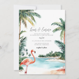 Bahamas Watercolor Wedding Invitation