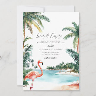 Bahamas Watercolor Wedding Invitation