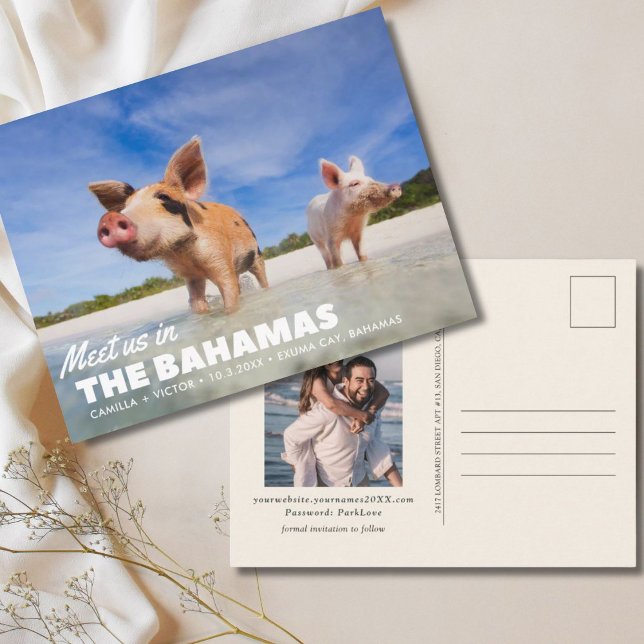 Bahamas Wedding Save the Date Postcard (Bahamas Wedding Save the Date Postcard
)