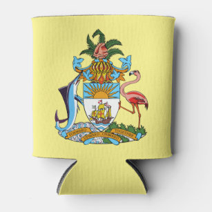Bahamas with Coat of Arms (Caribbean Paradise) Can Cooler