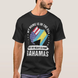 Bahamian American Patriot Grown Proud My Heart is  T-Shirt