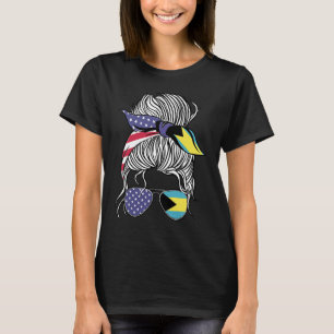 Bahamian American Patriot Grown Proud Women Girl F T-Shirt