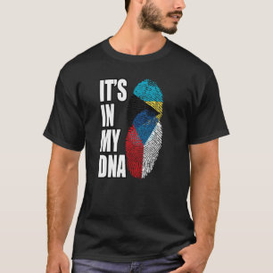 Bahamian And Czech Mix DNA Flag Heritage T-Shirt