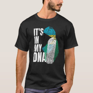 Bahamian And Nigerian Mix DNA Heritage Flag T-Shirt
