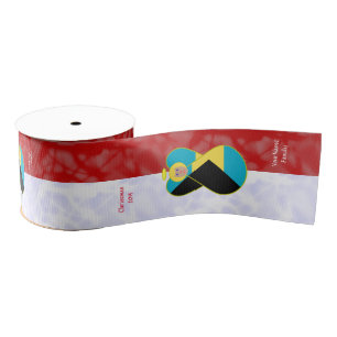 Bahamian Blonde Hair Angel Flag Red White Personal Grosgrain Ribbon