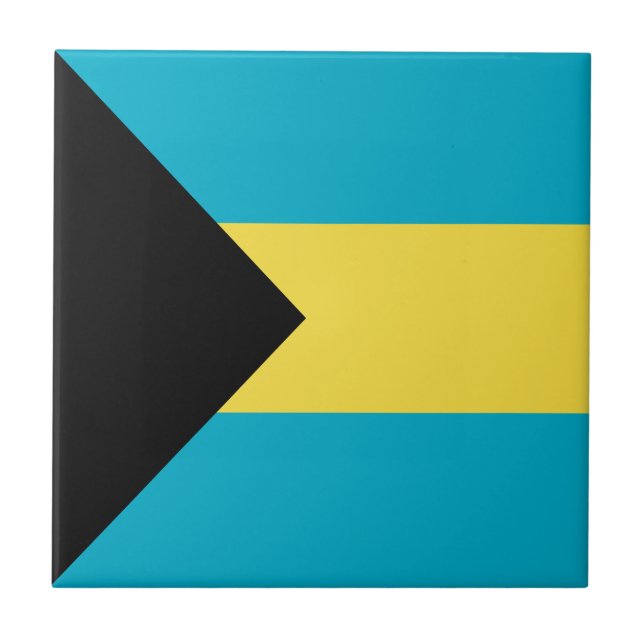 Bahamian Flag Ceramic Tile (Front)