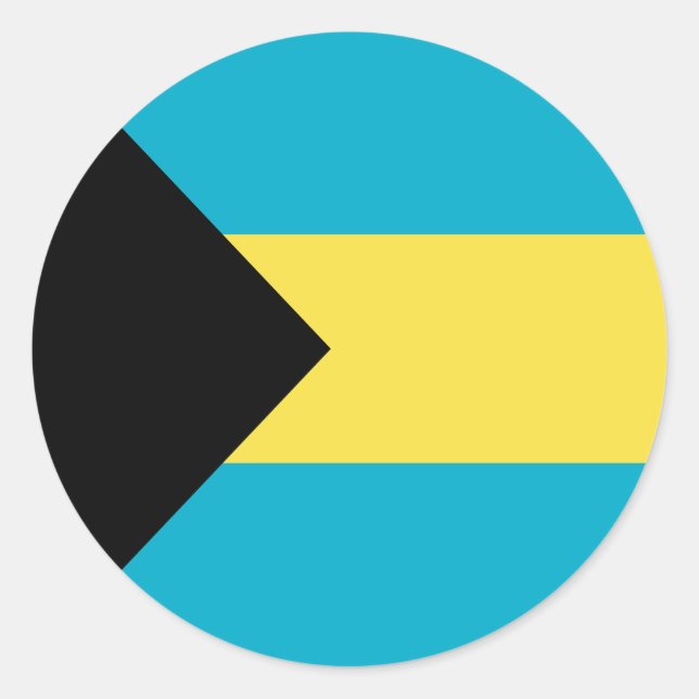 Bahamian Flag Classic Round Sticker (Front)