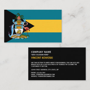 Bahamian Flag & Coat of Arms, Flag of The Bahamas Business Card