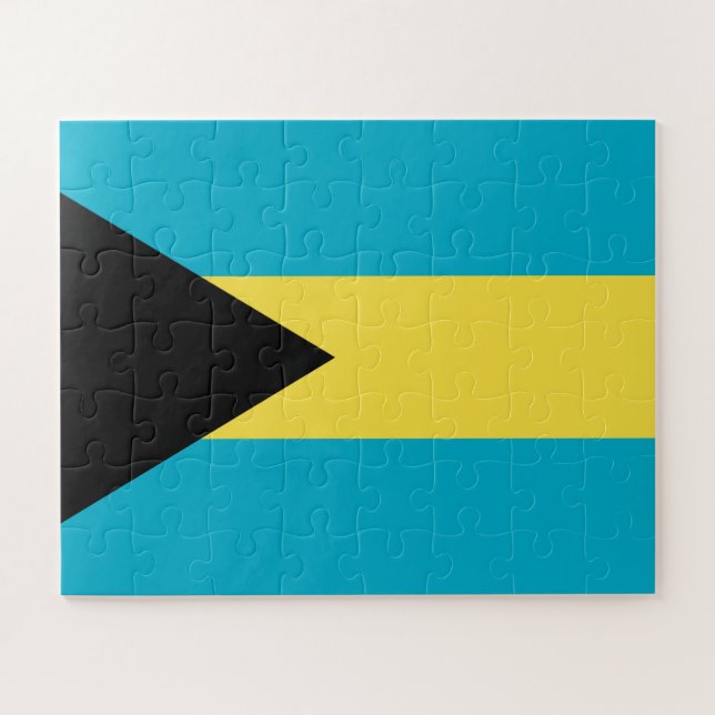 Bahamian Flag Jigsaw Puzzle (Horizontal)