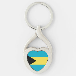 Bahamian Flag Key Ring