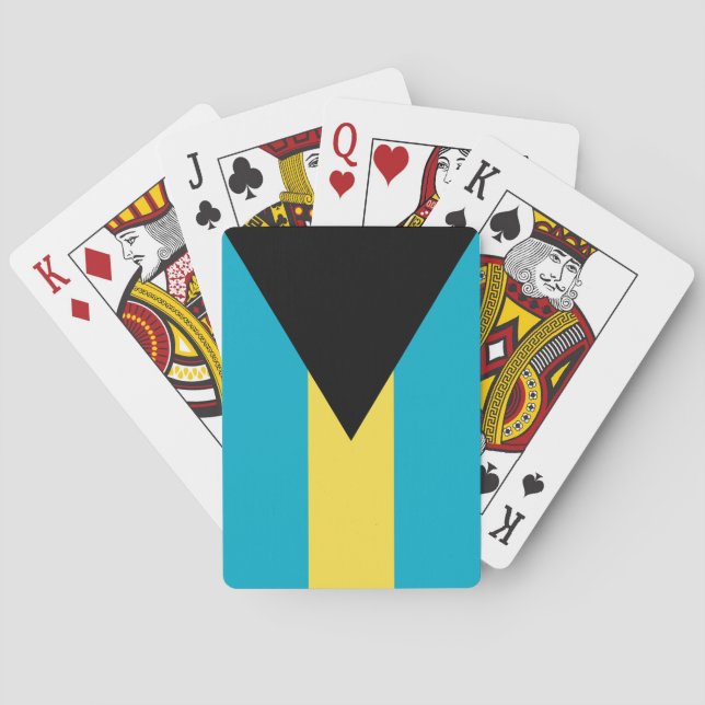 Bahamian Flag Playing Cards (Back)