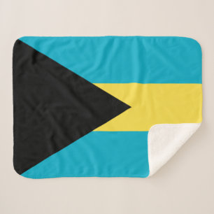 Bahamian Flag Sherpa Blanket
