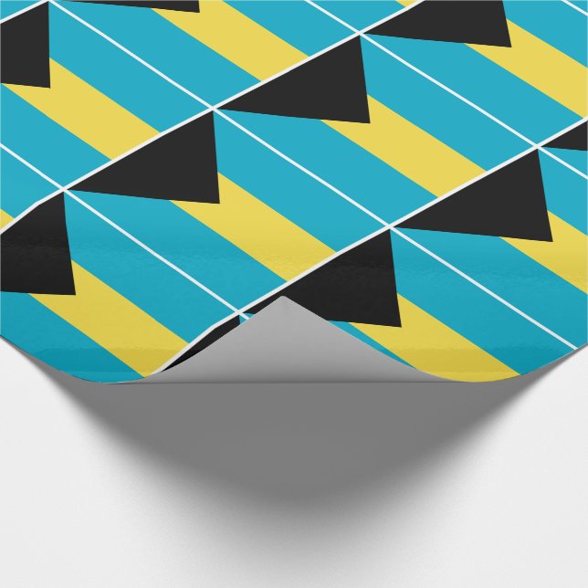 Bahamian Flag Wrapping Paper (Corner)
