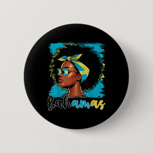 Bahamian Girl Bahamas Flag Proud Bahamian Women 6 Cm Round Badge