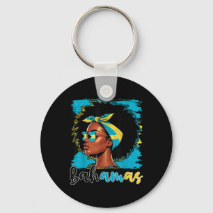 Bahamian Girl Bahamas Flag Proud Bahamian Women Key Ring