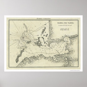 Bahia De Tampa Florida Map 1809 Poster