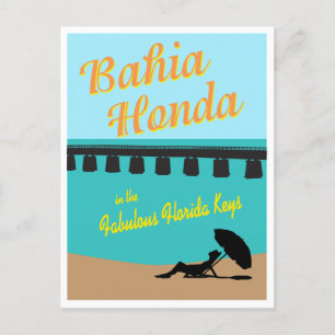 Bahia Honda State Park Florida Keys Illustration  Postcard