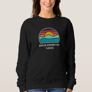 Bahia Honday Key Florida Cool Minimalist Ocean Wav Sweatshirt