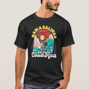 Bahia Salinas Costa Rica Wave Curl Tube Retro 80s T-Shirt