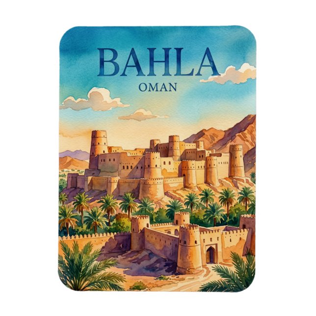 Bahla Fort Oman Magnet (Vertical)