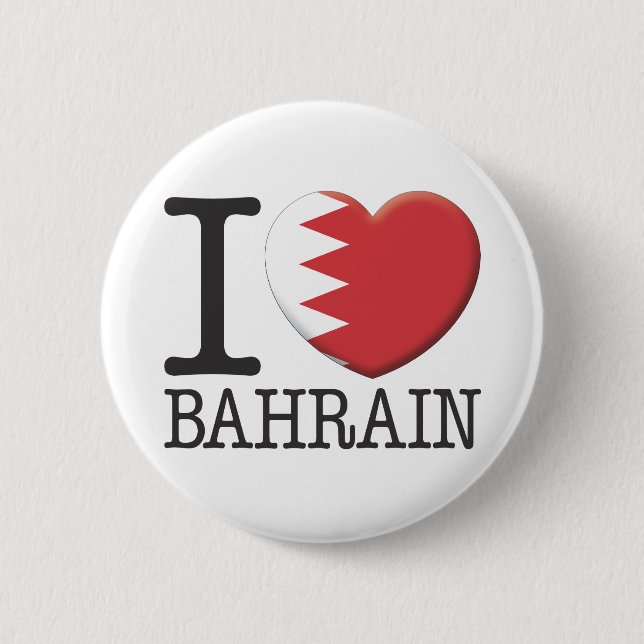 Bahrain 6 Cm Round Badge (Front)