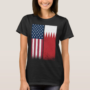 Bahrain Bahraini American Flags Proud USA Bahrain T-Shirt