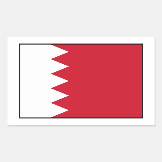 Bahrain - Bahraini Flag Rectangular Sticker (Front)