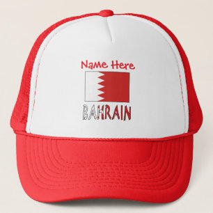 Bahrain Bahraini Flag Red Personalised Trucker Hat
