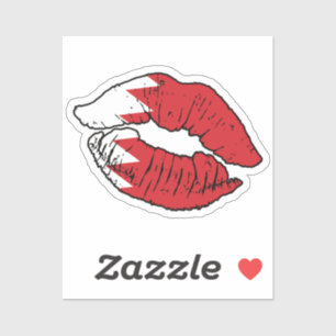 Bahrain Bahraini Lipstick Love Flag
