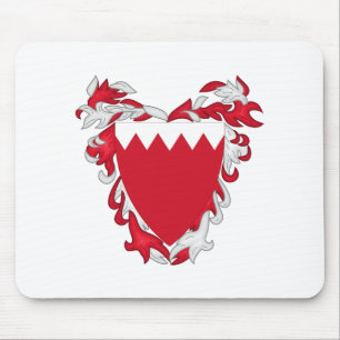 Bahrain country coat arms symbol emblem flag mouse pad