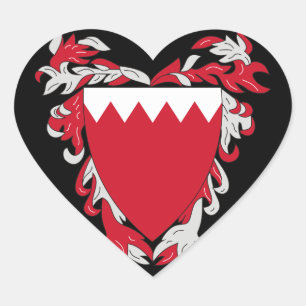 bahrain emblem heart sticker