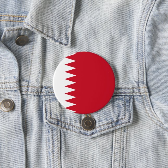 Bahrain flag 7.5 cm round badge (In Situ)