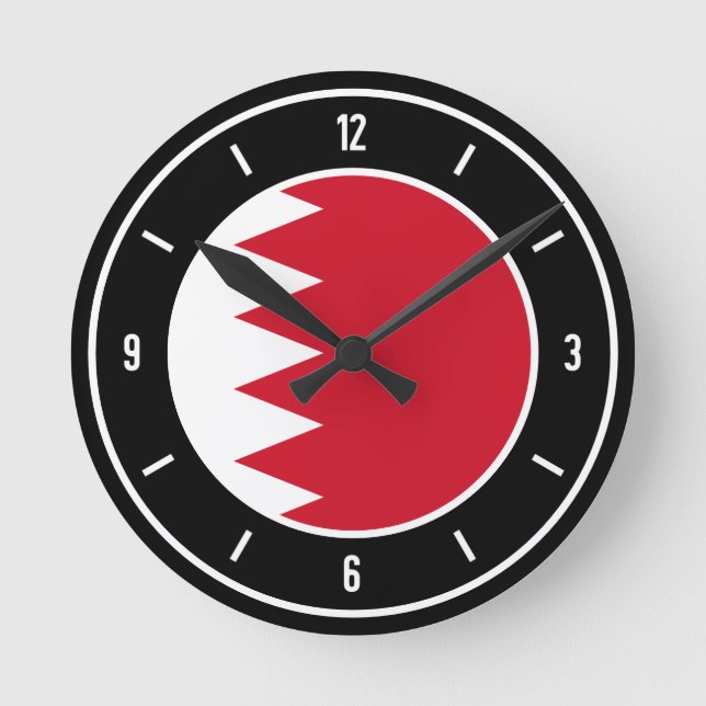 Bahrain Flag Elegant Round Clock (Front)