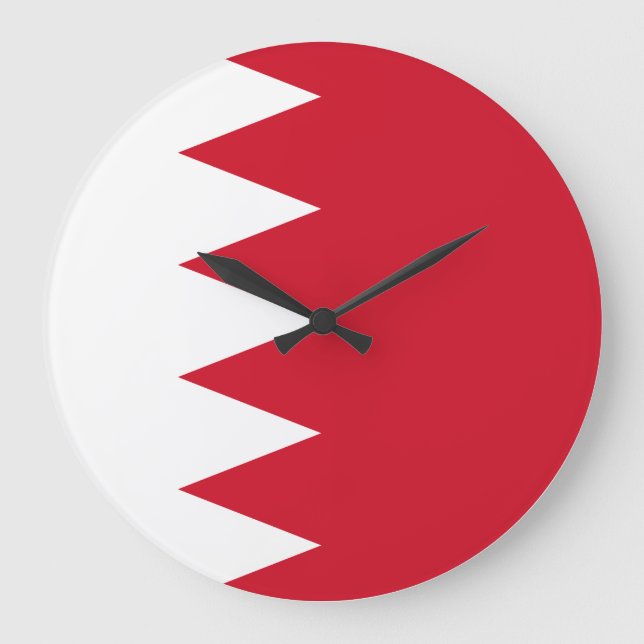 Bahrain Flag Large Clock (Front)