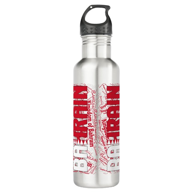 Bahrain Flag Patriotic 710 Ml Water Bottle (Front)