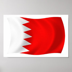 Bahrain Flag Poster Print