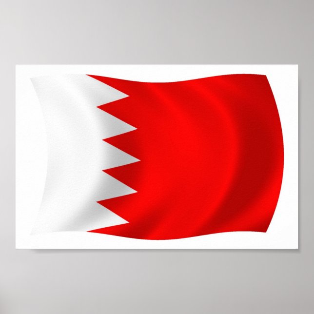 Bahrain Flag Poster Print (Front)