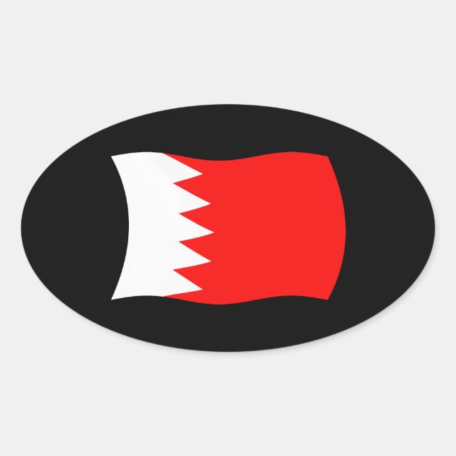 Bahrain Flag Sticker (Front)