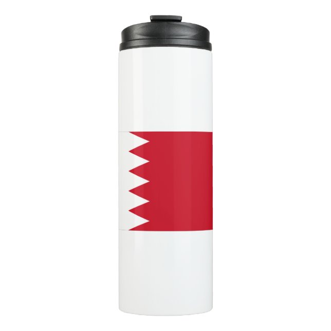 Bahrain Flag Thermal Tumbler (Front)