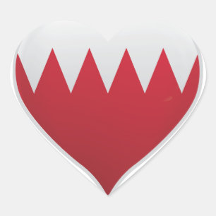 Bahrain love flag pride heart sticker