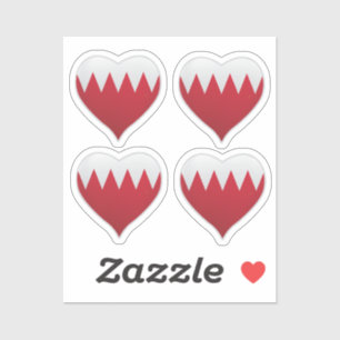 Bahrain love flag pride heart sticker