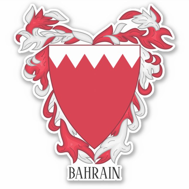 Bahrain National Coat Of Arms Patriotic (Front)